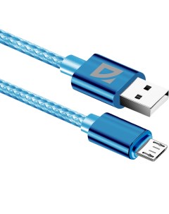 Кабель USB Micro USB 1 5A 1 м синий F85 87102AZU Defender