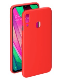 Чехол накладка Gel Color Case для смартфона Samsung Galaxy A40 2019 пластик красный 30985 87115 Deppa