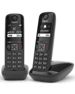 Радиотелефон AS690 DUO RUS DECT АОН черный L36852 H2816 S301 Gigaset