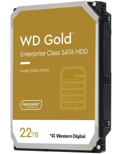 Жесткий диск HDD 22Tb Gold 3 5 7 2K 512Mb 512e SATA3 WD221KRYZ Western digital