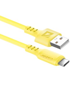 Кабель USB USB Type C 2 4A 1 м желтый F207 87106YEL Defender