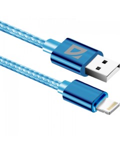 Кабель USB Lightning 8 pin 1 5A 1 м голубой F85 87101AZU Defender
