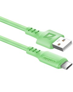 Кабель USB USB Type C 2 4A 1 м зеленый F207 87106GRN Defender