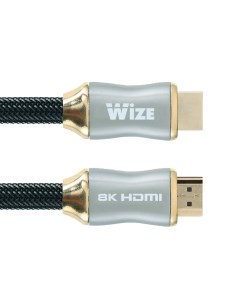 Кабель HDMI 19M HDMI 19M v2 1 4K 8K экранированный 3 м черный WAVC HDMI8K 3M Wize