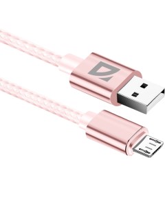 Кабель USB Micro USB 1 5A 1 м розовый F85 87102PIN Defender