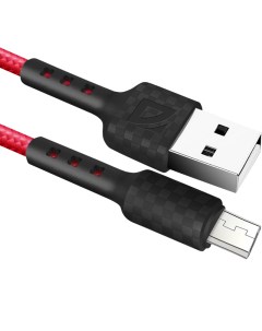 Кабель USB Micro USB 2 4A 1 м красный F181 87115RED Defender