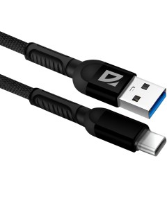 Кабель USB USB Type C 2 4A 1 м черный F167 87103BLA Defender