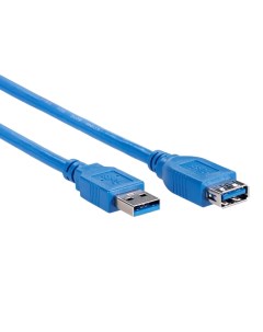 Кабель удлинитель USB 3 0 Am USB 3 0 Af 1 м синий VUS7065 1M Vcom