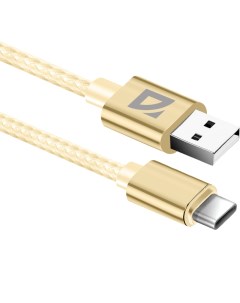 Кабель USB USB Type C 1 5A 1 м золотистый F85 87100GOL Defender