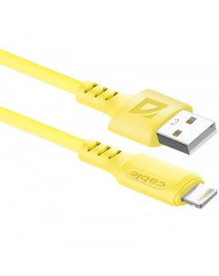 Кабель USB Lightning 8 pin 2 4A 1 м желтый F207 87107YEL Defender