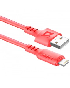 Кабель USB Lightning 8 pin 2 4A 1 м красный F207 87107RED Defender