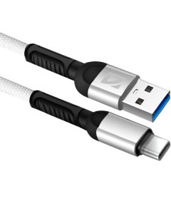 Кабель USB USB Type C 2 4A 1 м белый F167 87103WHI Defender