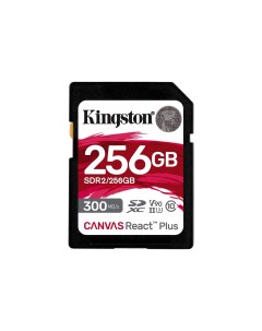 Карта памяти 256Gb SDXC Canvas React Plus Class 10 UHS II U3 V90 SDR2 256GB Kingston