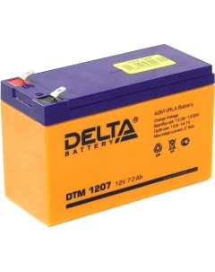 Комплект Аккумуляторная батарея Delta DTM1207 12V 7 2Ah 10 шт Delta battery