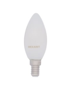Лампа светодиодная E14 свеча CN 9 5Вт 4000K 4000K Нейтрально холодно белый 915лм филаментная 604 096 Rexant