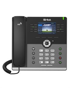 VoIP телефон UC924E RU 12 линий 12 SIP аккаунтов цветной дисплей PoE черный UC924E RU Htek