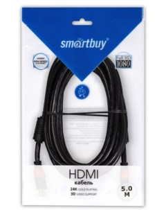 Кабель HDMI 19M HDMI 19M v2 0 4K экранированный 2 м черный K 421 100 Smartbuy