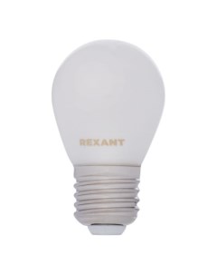 Лампа светодиодная E27 шар GL45 9 5Вт 4000K 4000K Нейтрально холодно белый 915лм филаментная 604 136 Rexant