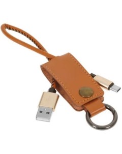 Кабель брелок USB USB Type C 2A 25см коричневый УТ000023426 Mobility