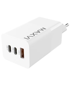 Сетевое зарядное устройство A483GN 65Вт USB 2xUSB type C Quick Charge PD 5A белый Maxvi
