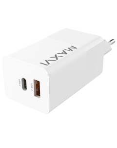 Сетевое зарядное устройство A482GN 65Вт USB USB type C Quick Charge PD 3A белый Maxvi