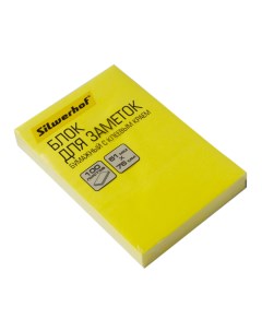 Блок самоклеящийся стикеры 100 листов неоновый желтый 682160 05 Silwerhof