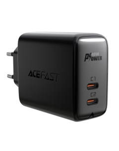 Сетевое зарядное устройство A9 40Вт 2xUSB type C Quick Charge PD 2 4A черный AF A9 BK Acefast