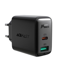 Сетевое зарядное устройство A5 32Вт USB USB type C Quick Charge PD 2 4A черный AF A5 BK Acefast
