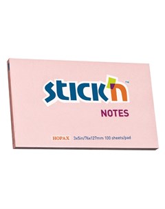 Блок самоклеящийся стикеры 100 листов пастельный розовый 21154 Stick`n