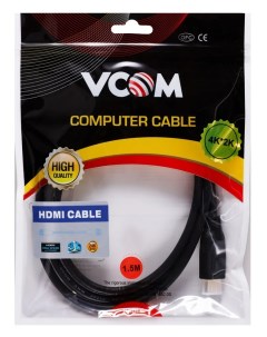 Кабель переходник адаптер HDMI 19M Mini HDMI 19M v2 0 4K экранированный 1 5 м черный CG583 1 5M Vcom