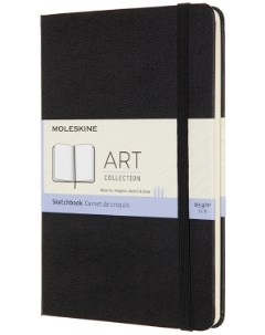 Блокнот ART SKETCHBOOK Medium 115x180мм без линовки 88 листов черный 1139405 1шт Moleskine
