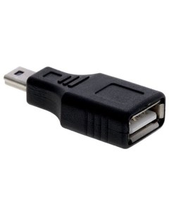 Переходник адаптер USB 2 0 Af Mini USB 2 0 Bm черный GC UAF2M5 Greenconnect