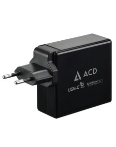Сетевое зарядное устройство P602W 60W 2USB USB USB type C USB type C Quick Charge PD 3A черный P602W Acd
