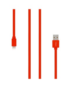 Кабель USB Lightning 8 pin MFi плоский 1м красный Digital MR 01 CB MR01R Rombica