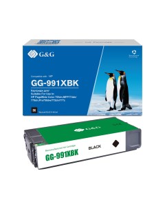 Картридж струйный GG 991XBK 991X GG 991XBK черный совместимый 20000 страниц для PageWide Pro 750 772 G&g