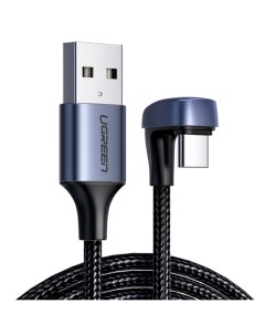 Кабель USB USB Type C угловой экранированный 3A быстрая зарядка 2м черный US311 70315 Ugreen