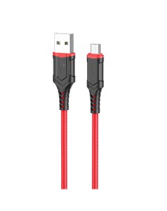 Кабель Micro USB USB 2 4A 1м черный красный BX67 6974443383386 Borofone