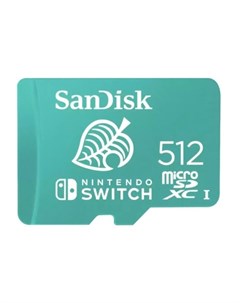 Карта памяти 512Gb microSD Nintendo Switch Class 10 UHS I V30 A1 SDSQXAO 512G GN3ZN Sandisk