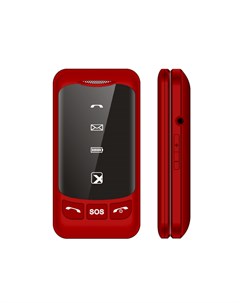 Мобильный телефон TM B419 2 8 320x240 TFT 1xCam 2 Sim 1000 мА ч micro USB красный Texet