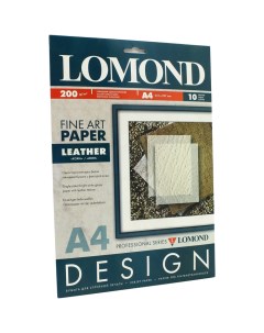 Фотобумага A4 200 г м глянцевая 10 листов односторонняя Кожа 0918041 для струйной печати Lomond