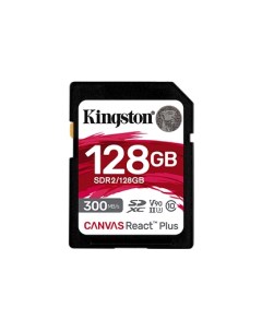 Карта памяти 128Gb SDXC Canvas React Plus Class 10 UHS II U3 V90 SDR2 128GB Kingston