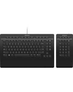 Клавиатура беспроводная Keyboard Pro with Numpad мембранная Bluetooth Радиоканал черный 3DX 700092 3dconnexion