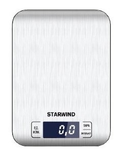 Кухонные весы электронные SSK6673 5 кг 2xCR2032 серебристый SSK6673 Starwind