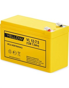 Аккумуляторная батарея для ИБП VL 12 7 5 12V 7 5Ah Yellow battery