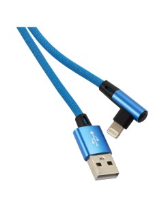 Кабель USB Lightning 8 pin угловой 1м синий Touch УТ000031536 Red line