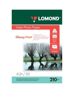 Фотобумага A3 210 г м глянцевая матовая 20 листов двусторонняя 0102027 для струйной печати Lomond