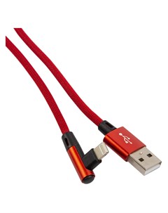 Кабель USB Lightning 8 pin угловой 1м красный Touch УТ000031534 Red line