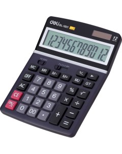 Калькулятор настольный E1631 12 разрядный однострочный экран черный E1631 Deli