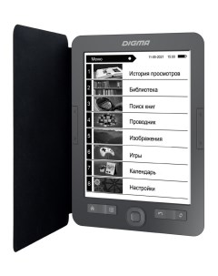 Электронная книга X1 6 1024x758 E Ink Touch 4Gb 1 5 А ч темно серый X1G Digma