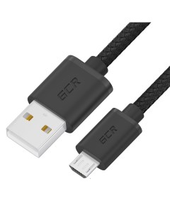 Кабель USB Micro USB 3A быстрая зарядка 50см черный GCR 54084 GCR 54084 Greenconnect